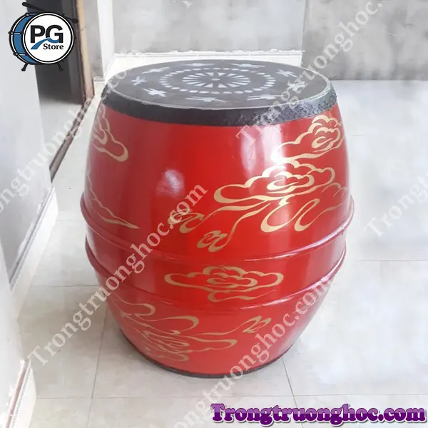 Bán Trống Khai Giảng Giá Rẻ 3 Trống khai giảng gỗ mít sơn đỏ